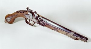 Pistol som tilhører Abd el-Kader (1808-83) (metall)