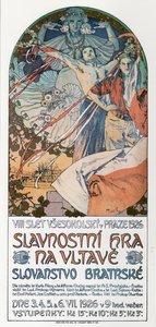 8. Sokol-festivalen i Praha-plakat, 1925