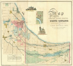 Kart over South Chicago, 1871