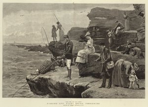Fiske utenfor Filey Brigg, Yorkshire