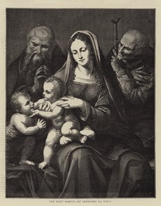 Den hellige familie, av Leonardo da Vinci