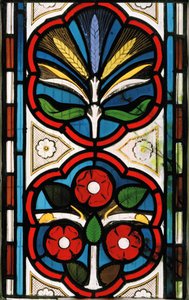 Roser og hvete, 1865 (farget glass)