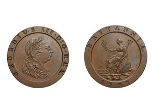 Cartwheel twopence, 1797 (bronse)