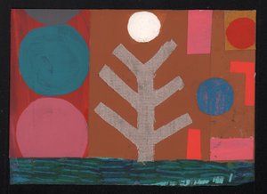 Full Moon Mustard, 2023 (maling og collage)