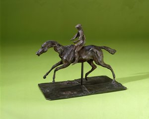 Jockey på en hest (bronse)