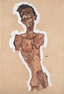 Naken selvportrett, 1910