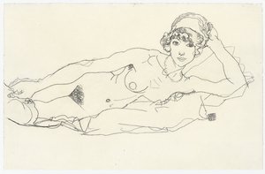 Liggende naken; Liggende naken, 1914