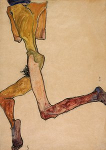 Tilbakelent naken mann, 1910