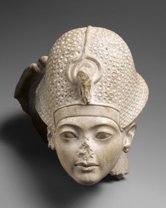 Hodet for Tutankhamon, ca. 1336–27 f.Kr. (kalkstein)