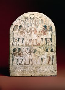 Begravelsesstela, 156 f.Kr. (malt kalkstein)