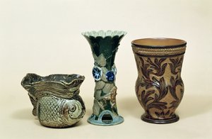 Doulton vaser, 1880-tallet, (steintøy)