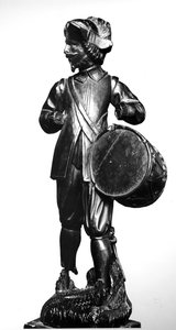 Trommeslager, 1638 (utskåret tre)