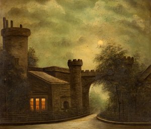 Inngang til Towneley Park, ved Moonlight