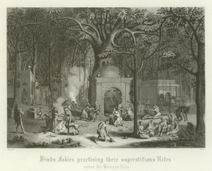 Hinduiske fakirer praktiserer sine overtroiske ritualer