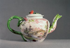 Longton Hall tekanne, ca. 1755 (porselen)