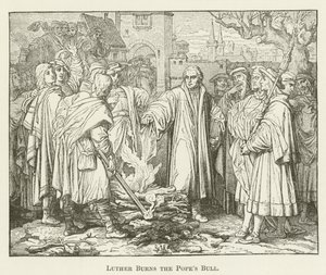 Luther brenner pavene oksen