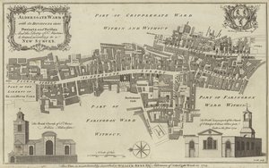 Kart over Aldersgate Ward, City of London