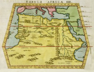 Kart over Nord-Afrika, ca. 1580-tallet