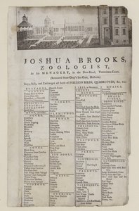 Zoolog, Joshua Brooks, handelskort