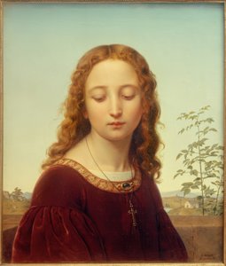 E. Deger, portrett av en ung jente