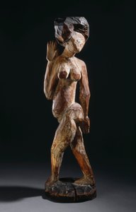 Danser med halskjede, 1910 (malt tre)