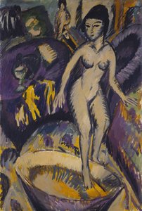 Naken kvinne med boblebad, 1912