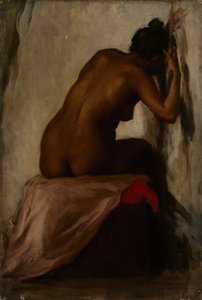 Kvinnefigur sittende, ca. 1898 [LDUCS-5186]