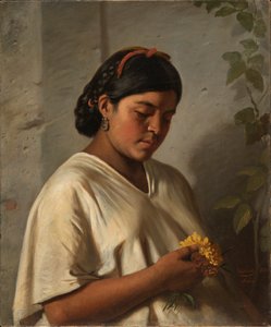 Indisk kvinne med ringblomst, 1876