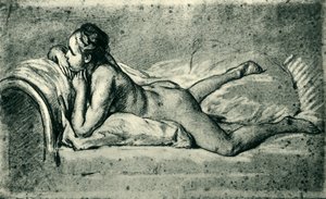 Liggende naken kvinne, 1751, 1943.