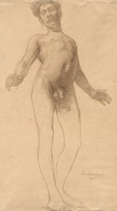 Stående naken mann, 1885.