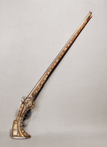 Flintlock rifle (tre og metall)