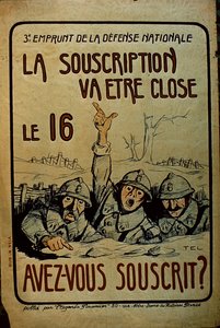 Fransk WWI War Bonds-plakat, 1914-18