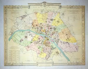 Kart over Paris i 1789, 1887