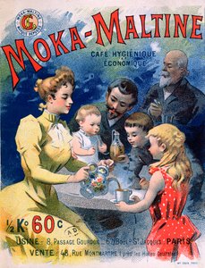 Plakat reklame Moka-Maltine kaffe, ca. 1900