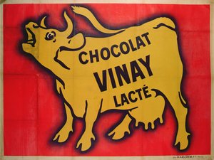 Plakat som reklamerer for Vinay-sjokolade