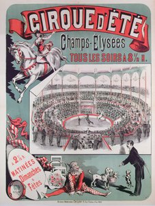Plakat som reklamerer for Cirque dEte, ca. 1880