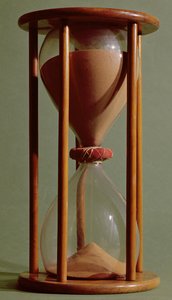 Sandglass, 1500-1600-tallet (tre, sand og glass)