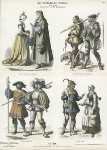 Tyske kostymer, tidlig på 1500-tallet