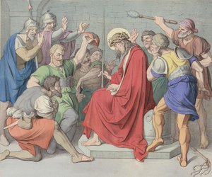 Jesus er kronet med torner