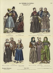 Nordtyske kostymer, sent på 1800-tallet