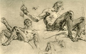 Nakenstudier, midten av 1700-tallet, 1928