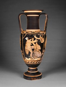 Paestan rød-figur hals amfora, ca. 340 f.Kr. (terrakotta)