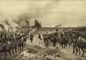Slaget ved Waterloo, 1815 (gravyr)