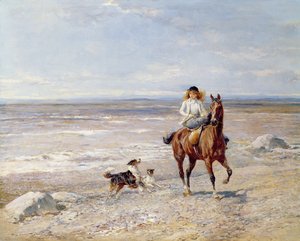 Ponniride på stranden