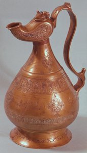 Kanne, fra Khorasan, Iran, 1218 (kobber)