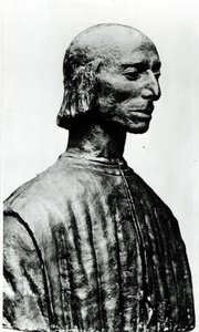 Byste av Niccolo Machiavelli (1469-1527)