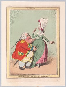 En duett, pub. 1792 (håndfarget gravering)