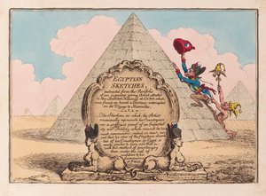 Egyptian Sketches, pub 1799 (håndfarget gravering)
