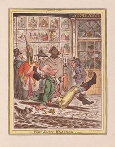 Veldig glatt vær, pub. 1808 (håndfarget gravering)