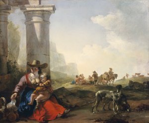 Italienske bønder blant ruiner, ca. 164950